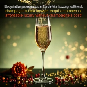 Artistic representation for Exquisite prosecco: affordable luxury without champagne's cost answer: exquisite prosecco: affordable luxury without champagne's cost!