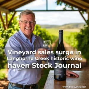 Artistic representation for Vineyard sales surge in Langhorne Creek historic wine haven Stock Journal