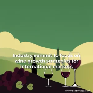 Artistic representation for Industry summit to focus on wine growth strategies for international markets
