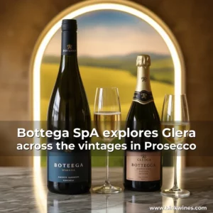 Artistic representation for Bottega SpA explores Glera across the vintages in Prosecco