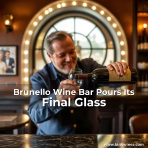 Artistic representation for Brunello Wine Bar Pours Its Final Glass