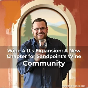 Artistic representation for Wine 4 U's Expansion: A New Chapter for Sandpoint's Wine Community