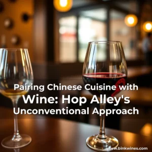 Artistic representation for Pairing Chinese Cuisine with Wine: Hop Alley's Unconventional Approach