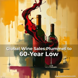 Artistic representation for Global Wine Sales Plummet to 60-Year Low