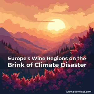Artistic representation for Europe's Wine Regions on the Brink of Climate Disaster