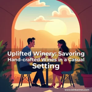 Artistic representation for Uplifted Winery: Savoring Hand-crafted Wines in a Casual Setting