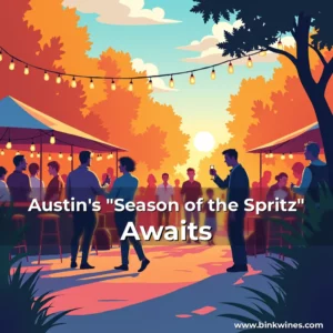 Artistic representation for Austin's "Season of the Spritz" Awaits