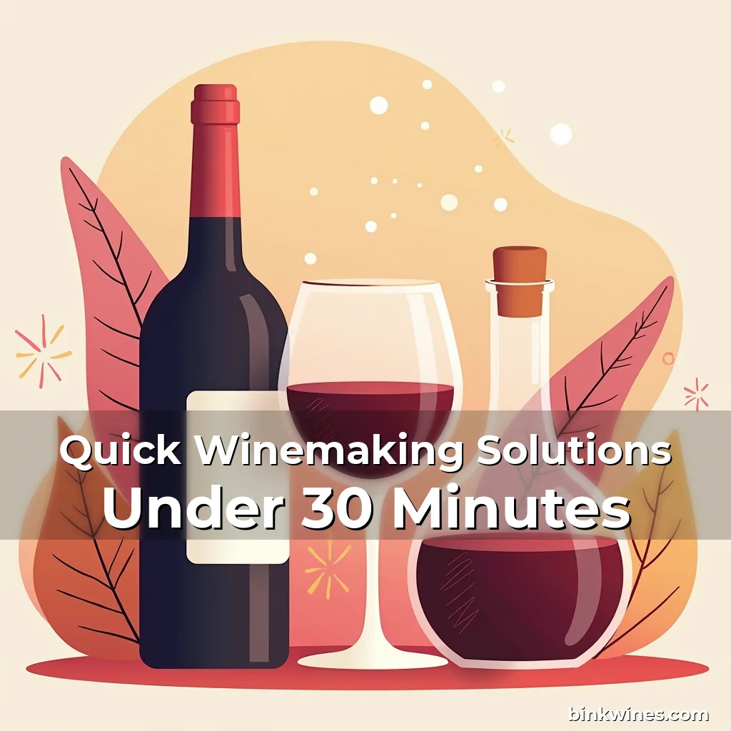 Artistic representation for Quick Winemaking Solutions Under 30 Minutes