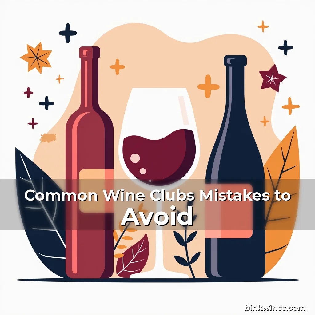Artistic representation for Common Wine Clubs Mistakes to Avoid