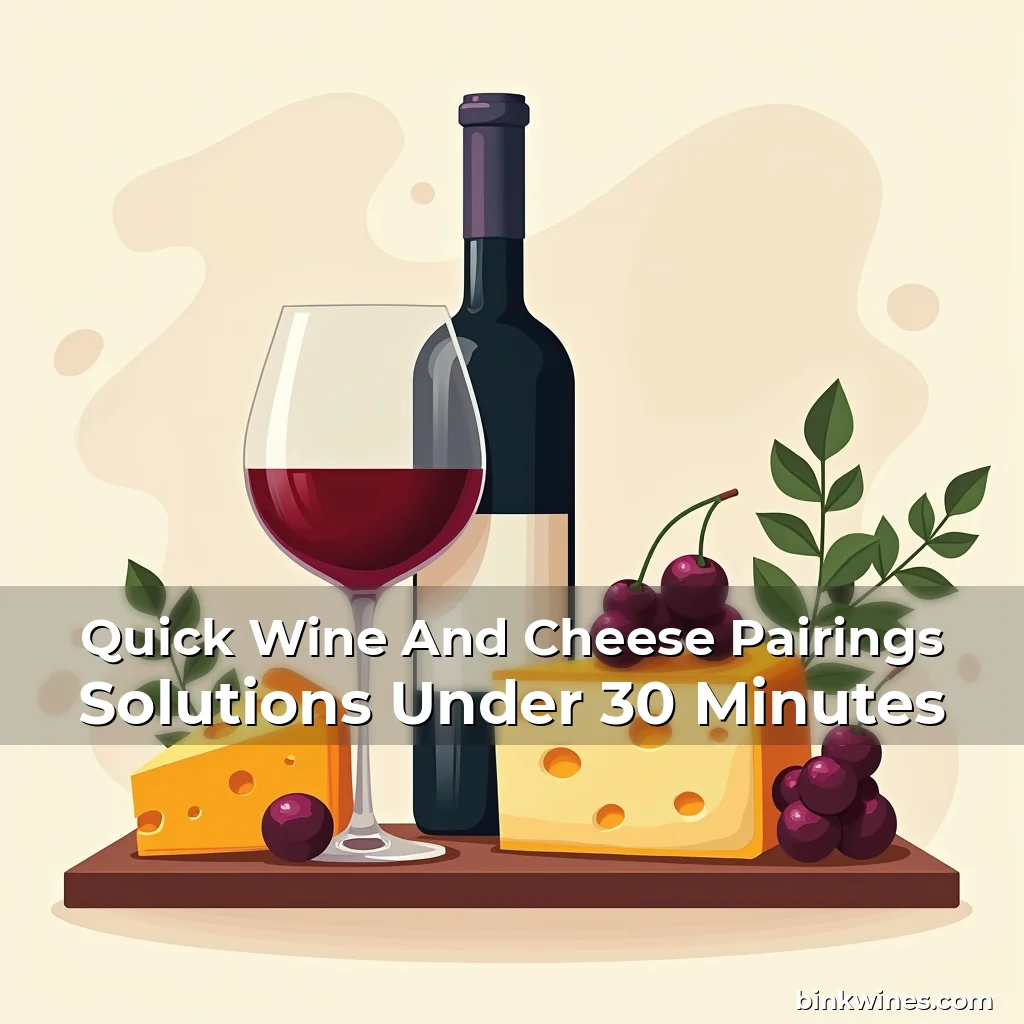 Artistic representation for Quick Wine And Cheese Pairings Solutions Under 30 Minutes